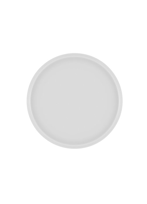 Hermia CTT0026 Plato para Servir Tartas en Porcelana Blanca 21x21x1 cm